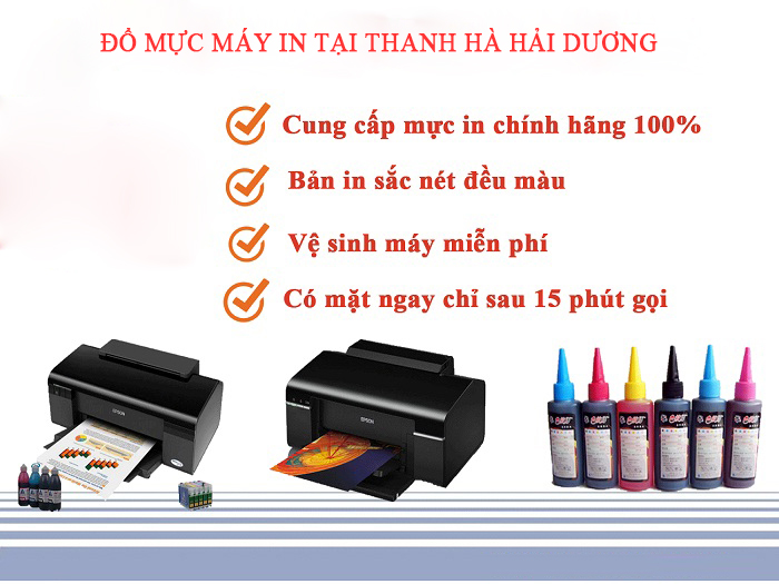 Đổ Mực Máy In Tại Thanh Hà Hải Dương